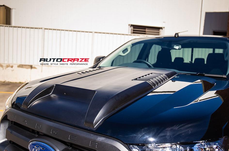 FORD RANGER AVALANCHE MATTE BLACK FRONT MILLED